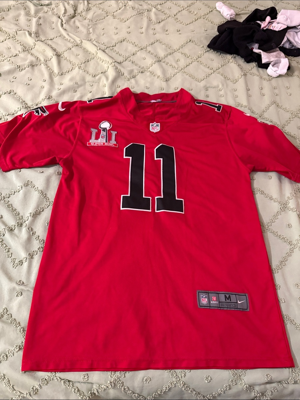 Nike Red Football Jersey with Black Number 11